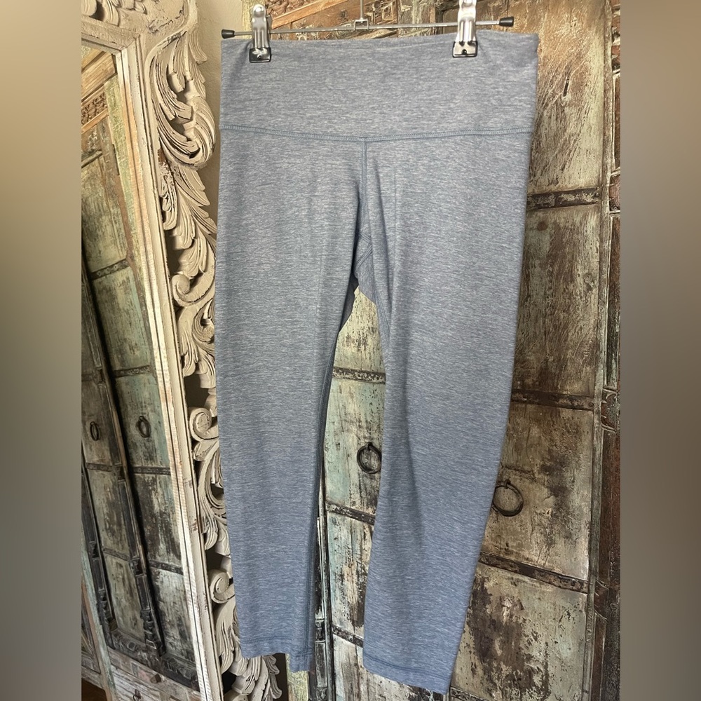 Lululemon Wunder Under Heathered Blue Crop Leggings Size 4